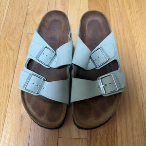 Women's Birkenstock Light Green Arizona Sandals 40/260 SKU680